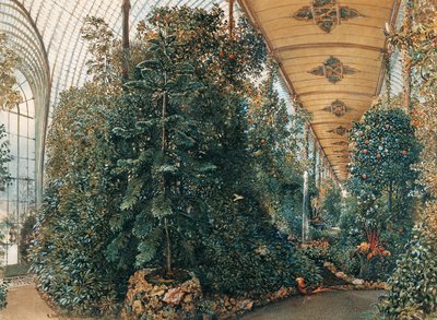 Interior da Casa das Palmeiras do Palácio de Lednice de Rudolf von Alt