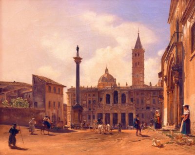 Praça de S. Maria Maggiore em Roma de Rudolf von Alt