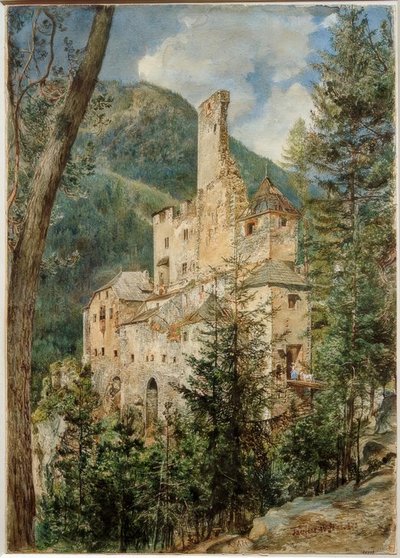 Castelo de Taufers no sul do Tirol de Rudolf von Alt