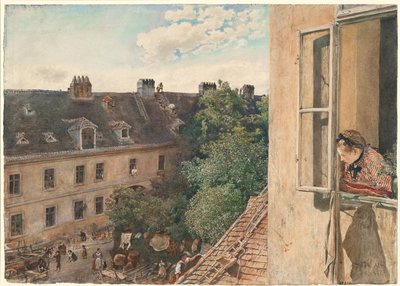 Vista do Alservorstadt, 1872 de Rudolf von Alt