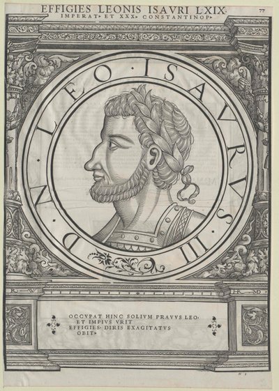 Imperador romano oriental Leão III (gravura) de Rudolph Wyssenbach