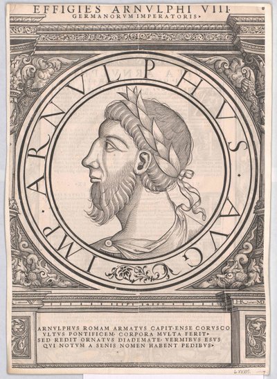 Arnulf, imperador romano da França Oriental (gravura) de Rudolph Wyssenbach