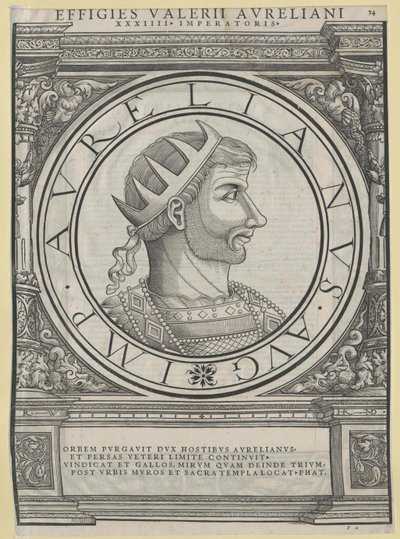 Imperador romano Aureliano (gravura) de Rudolph Wyssenbach