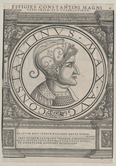 Imperador romano Constantino, o Grande (gravura) de Rudolph Wyssenbach