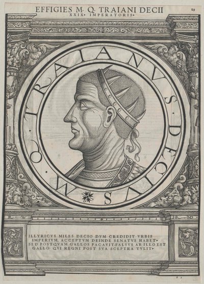 Imperador romano Décio (impressão) de Rudolph Wyssenbach