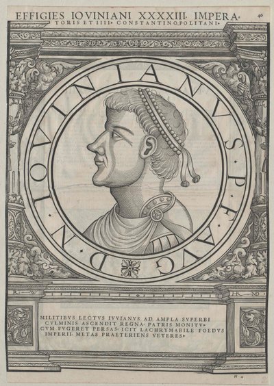 Imperador romano Flavius Jovianus (gravura) de Rudolph Wyssenbach