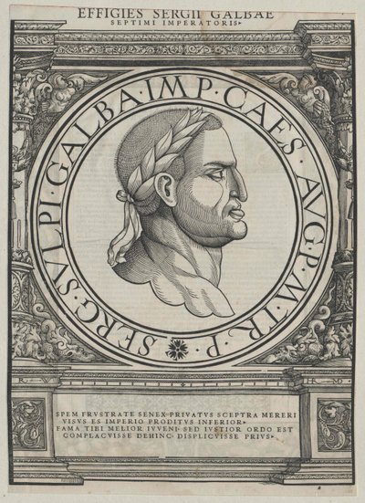 Imperador romano Galba (impressão) de Rudolph Wyssenbach