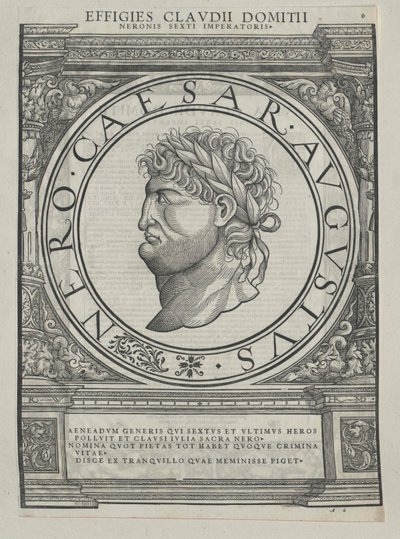 Imperador romano Nero (impressão) de Rudolph Wyssenbach