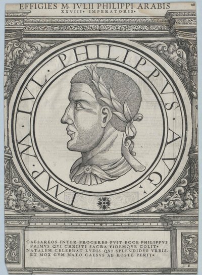 Imperador romano Filipe, o Árabe (gravura) de Rudolph Wyssenbach