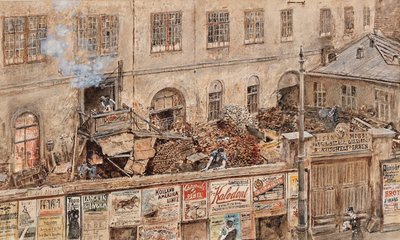A fundição de ferro Kitschelt no Skodagasse em Viena de Rudolf von Alt