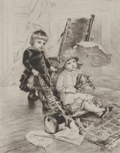 Lady in Her Carriage (ponto seco) de Rudolphe Ernst