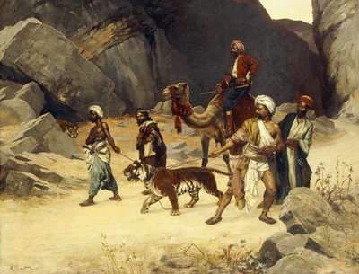 A caça ao tigre, 1896 de Rudolphe Ernst