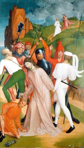 A Prisão de Cristo, da Série Paixão (tempera no painel) de Rueland the Younger Frueauf