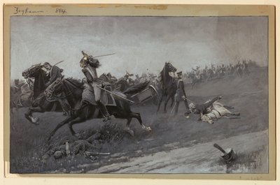 Blücher Unhorsed em Ligny de Rufus Fairchild Zogbaum