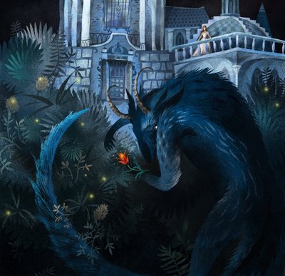 A Bela e a Fera, 2014 (Mídia mista) de Runa Anastasiya Rudaya