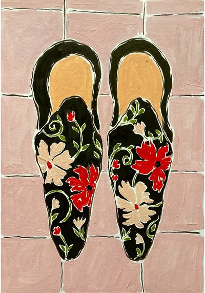 Chinelos florais elegantes de Rushati Chowdhury