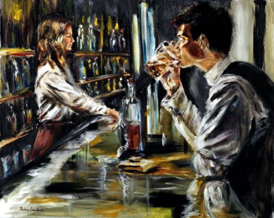 No Bar, 2021 (óleo sobre linho) de Ruslana Levandovska