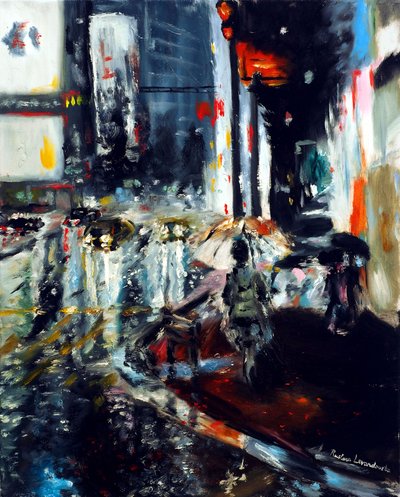 Luzes da cidade I, 2020 (óleo sobre tela) de Ruslana Levandovska
