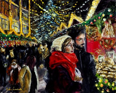 Festas de dezembro, 2021 (óleo sobre tela) de Ruslana Levandovska
