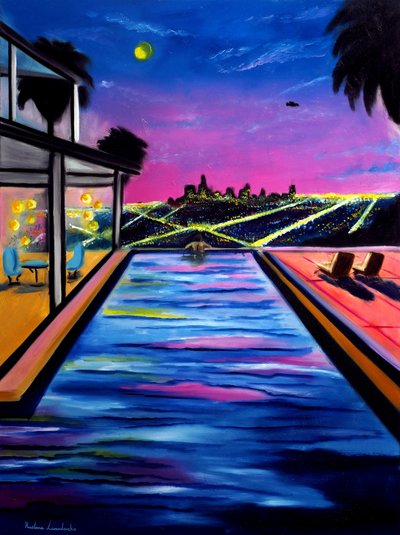 Los Angeles Lights, 2025 (óleo sobre tela) de Ruslana Levandovska