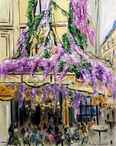 Maison Sauvage Paris - Wisteria, 2023 (óleo sobre tela) de Ruslana Levandovska