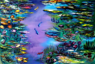 Lagoa da tranquilidade, 2024 (óleo sobre tela) de Ruslana Levandovska