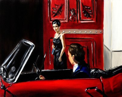Encontro inesperado, 2023 (óleo sobre tela) de Ruslana Levandovska