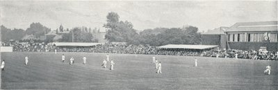 Jogo de críquete universitário em Lords, c1896 de Russell and Sons
