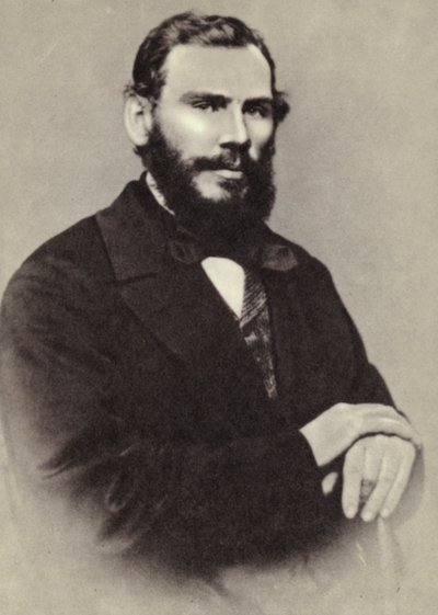 LN Tolstoi, Moscou, 1862 de Russian Photographer