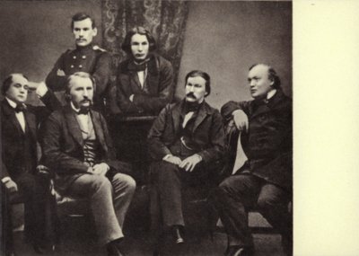 L N Tolstoi com escritores-contribuintes da revista "Sovremennik", Peterburg de Russian Photographer