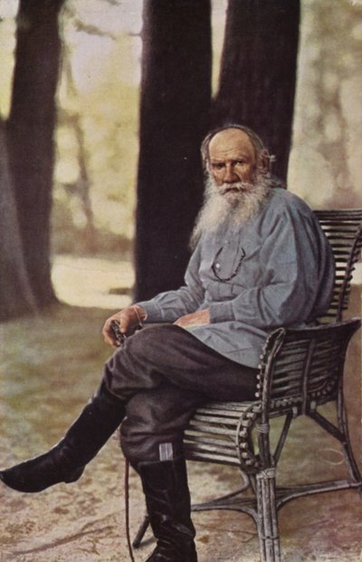 Leo Tolstoy (1828-1910), romancista russo, escritor de contos e dramaturgo de Russian Photographer