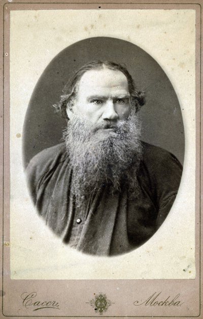 Retrato de Lev Nikolaievitch, Conde Tolstoi (Leon Tolstoi), escritor russo (1828-1910). de Russian Photographer