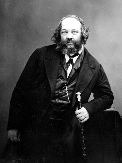 Retrato de Michail Bakunin (1814 - 1876), revolucionário anarquista russo (1814 - 1876). Fotografia. de Russian Photographer