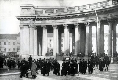 Demonstração estudantil, São Petersburgo, 1905 de Russian Photographer