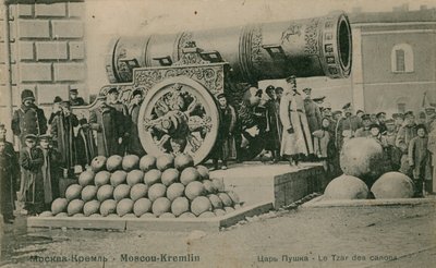 O canhão do czar, o Kremlin, Moscou. Postal enviado em 1913. de Russian Photographer