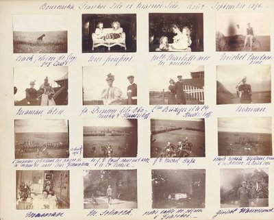 A Família Imperial Russa, página de um álbum de fotografias, c.1897-99 (foto p - b) (ver também 487673-80) de Russian Photographer