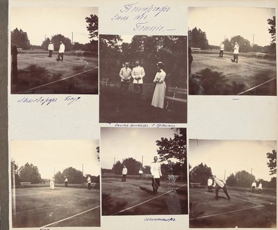 A Família Imperial Russa, página de um álbum de fotografias, c.1897-99 (foto p - b) (ver também 487673-80) de Russian Photographer