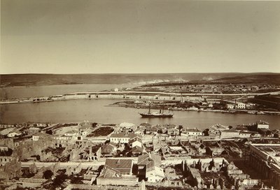 A baía do Sul e Cape Paul em Sebastopol (Sebastopol). Foto de albumina, final da década de 1850. Instituto de História da Cultura Material, São Petersburgo de Russian Photographer