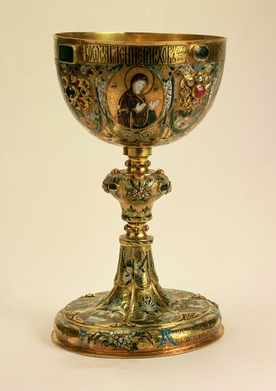 Cálice, russo, 1677 (ouro e esmalte) de Russian School