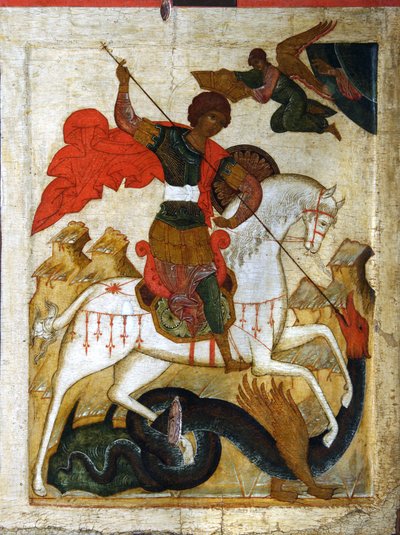 São Jorge e o Dragão, início do século XVI. de Russian icon.