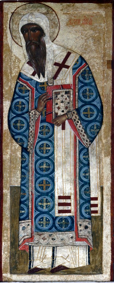 São Metropolita Aleixo, século XVI. de Russian icon.