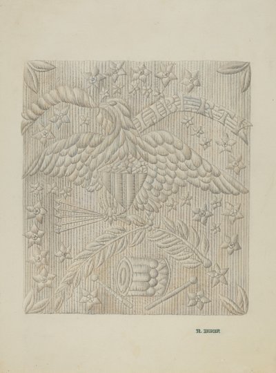 Colcha de apliques (detalhe) de Ruth Buker