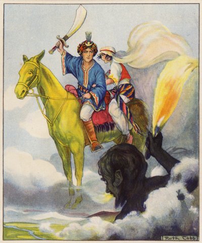 O Cavalo Mágico de Latão (litografia a cores) de Ruth Cobb
