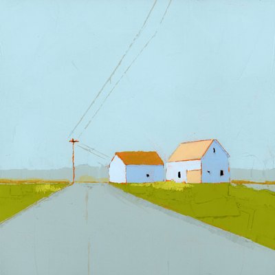 Cloudy Day, 2025 (acrílico sobre painel de madeira) de Ruth Lague