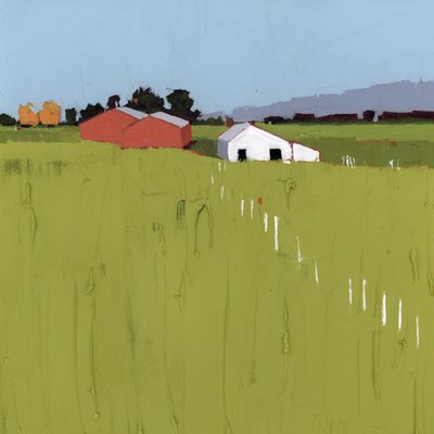 Linha de vedação, 2025 (acrílico sobre painel de madeira) de Ruth Lague