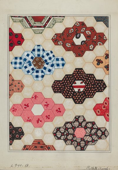 Colcha 1 Seção, c. 1936. de Ruth M Barnes