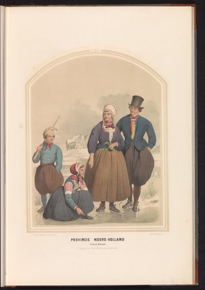 Traje da ilha de Marken, na Holanda do Norte, 1857
Província da Holanda do Norte. Ilha de Marken / XXX (título sobre o objecto) de Ruurt de Vries