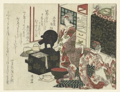 Cortesãs na sua casa de banho de Ryuryukyo Shinsai