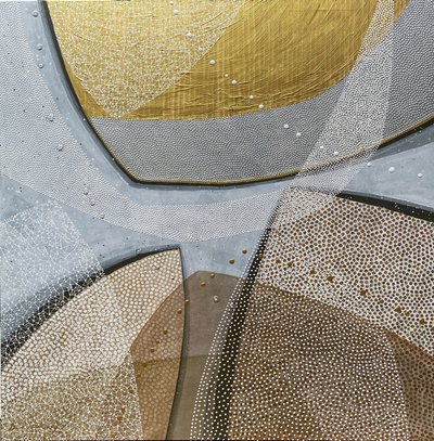 Curvas abstratas douradas de SAN STARLING
