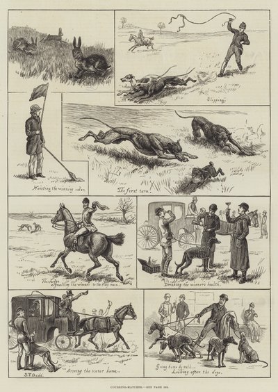 Coursing-Matches (gravura) de S.T. (after) Dadd